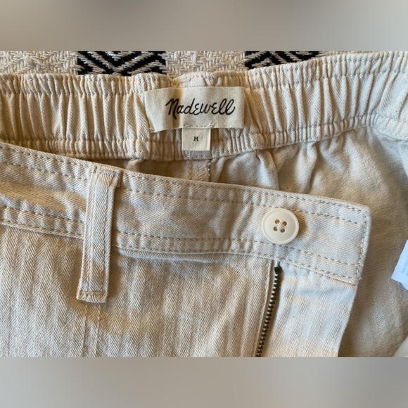 Madewell High-Waisted Cream Colored Camp Shorts - medium - Picture 7 of 11